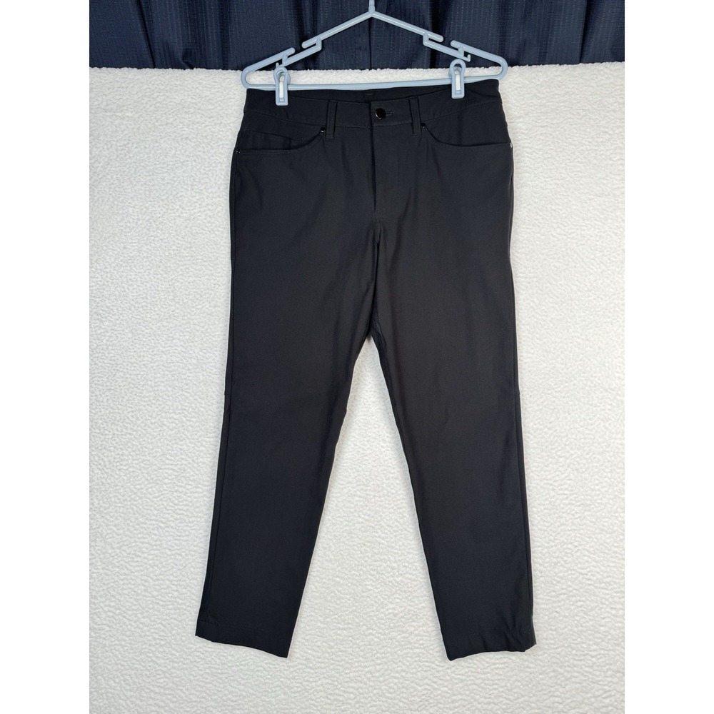 Lululemon ABC Chino Pants 30 Fits 32x27 Black Slim-Fit Performance Five Pocket